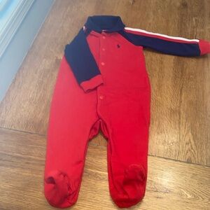 Ralph Lauren, nine months all in one red jumpsuit